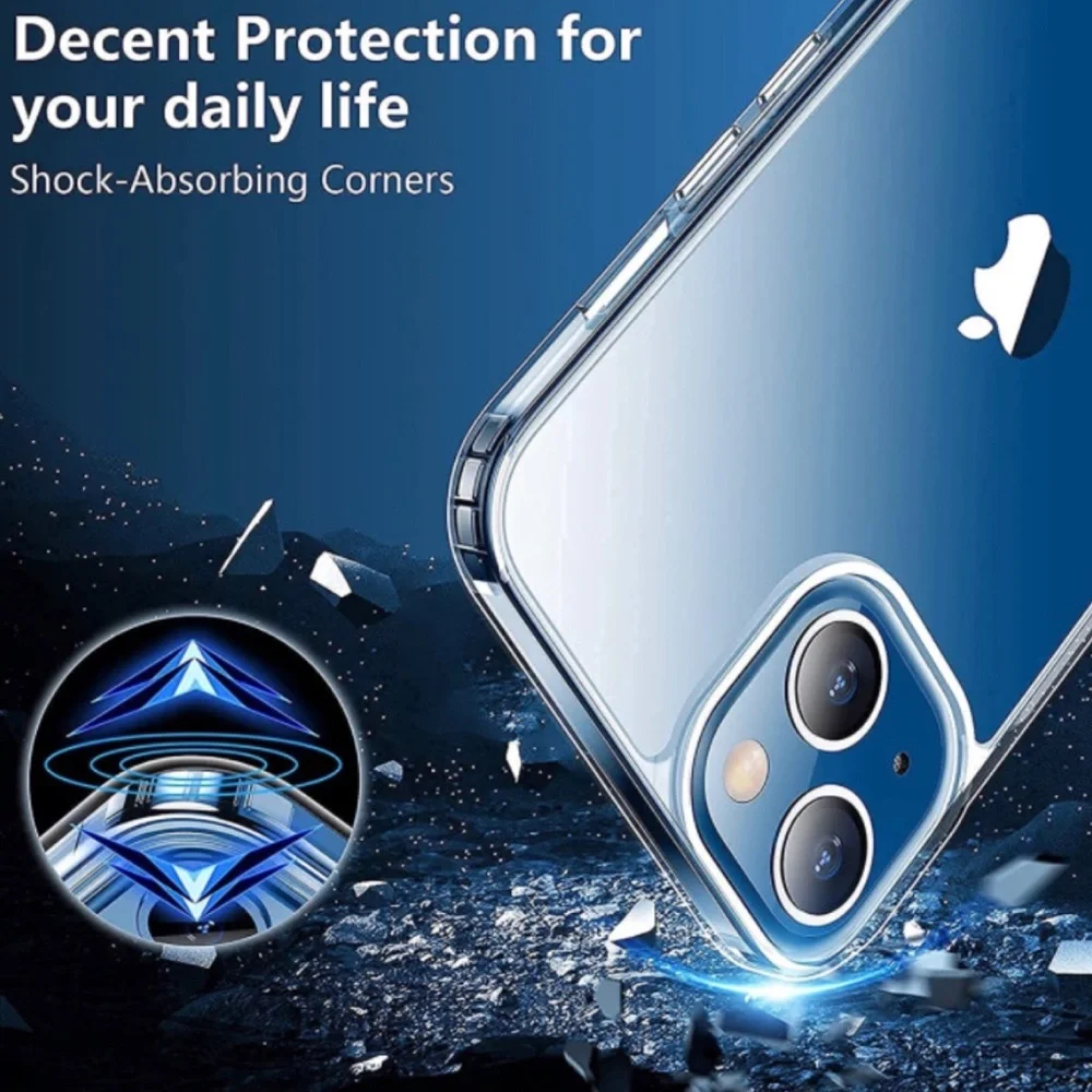 Crystal Clear Slim Thin Transparent Shockproof Protective Case iPhone 13 6.1”